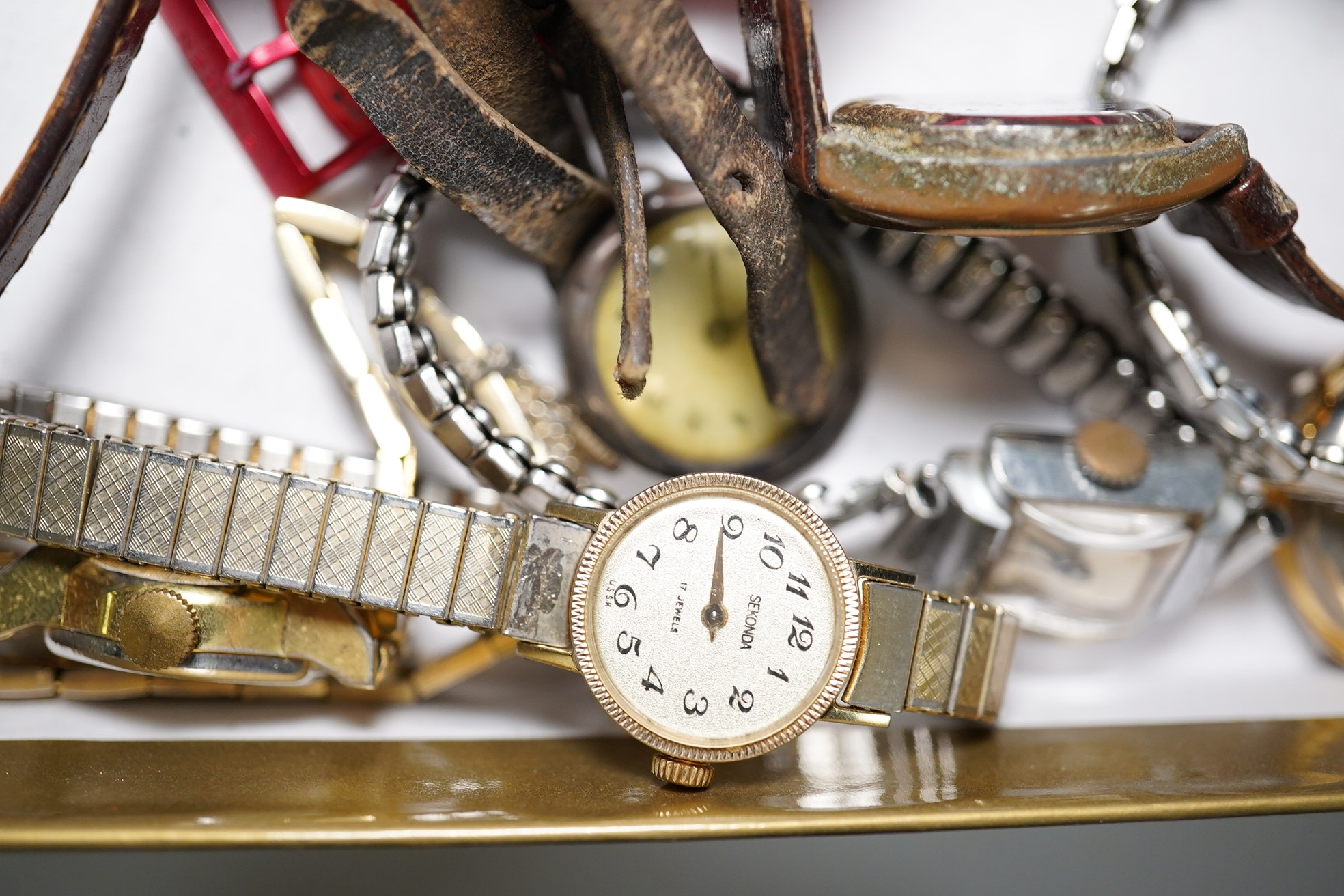 A small collection of lady's assorted wrist watches, including Smiths, Timex and Sekonda. Condition - poor to fair